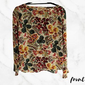 LOFT White flower blouse